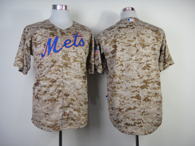 Men New York Mets Blank Camo MLB Jerseys->new york mets->MLB Jersey